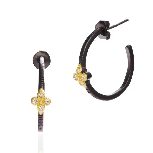 Frieda Rothman Clover Huggie Hoop Earring 1