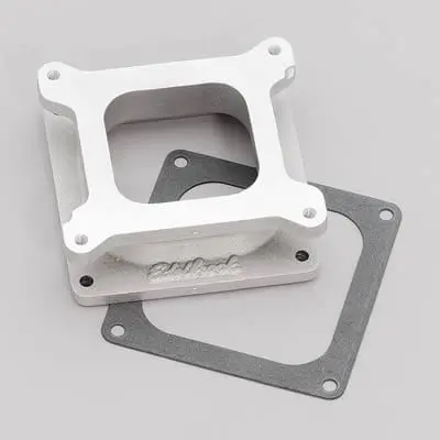 Edelbrock Carburetor Spacer Adapter – Aluminum Intake Mounting Plate 1