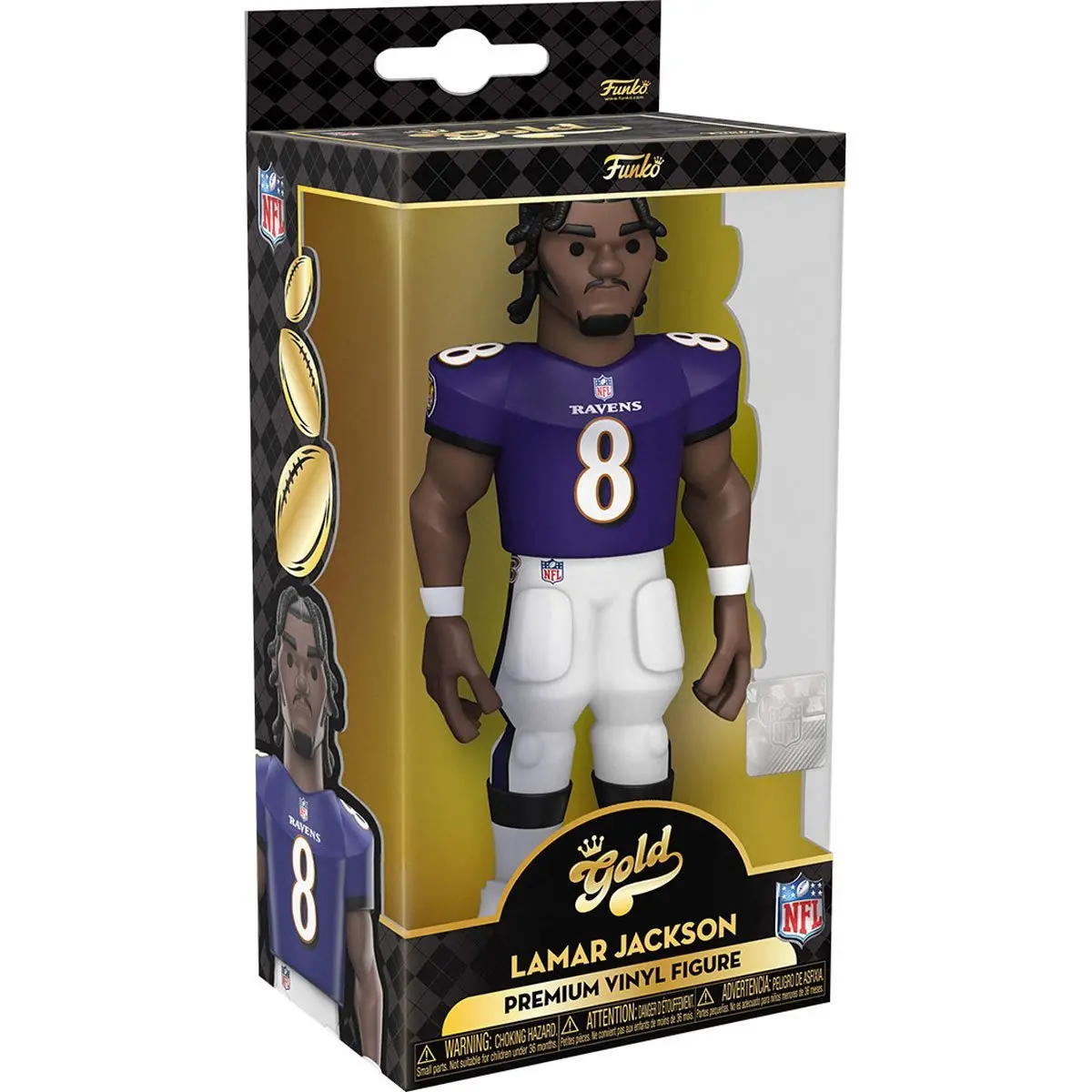 Funko Vinyl Gold - Nfl Ravens - Lamar Jackson (Home Uniform) 5" 1