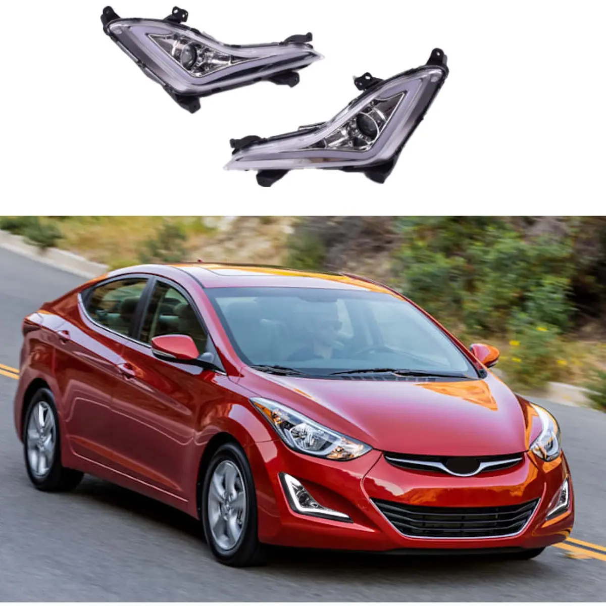 For 2014-2016 Hyundai Elantra Led Fog Lights Turn Signals Day Time Running Lights 1