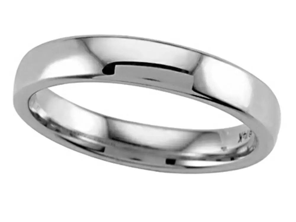 14K White Gold 4.5Mm Wedding Band Size 10 1