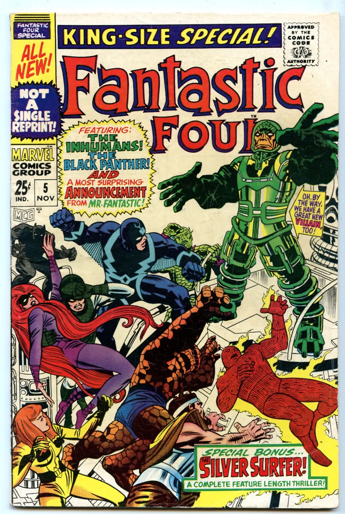 Fantastic Four King-Size Special 5 (Nov 1967) Vg+ (4.5) - 1St App. Psycho Man 1