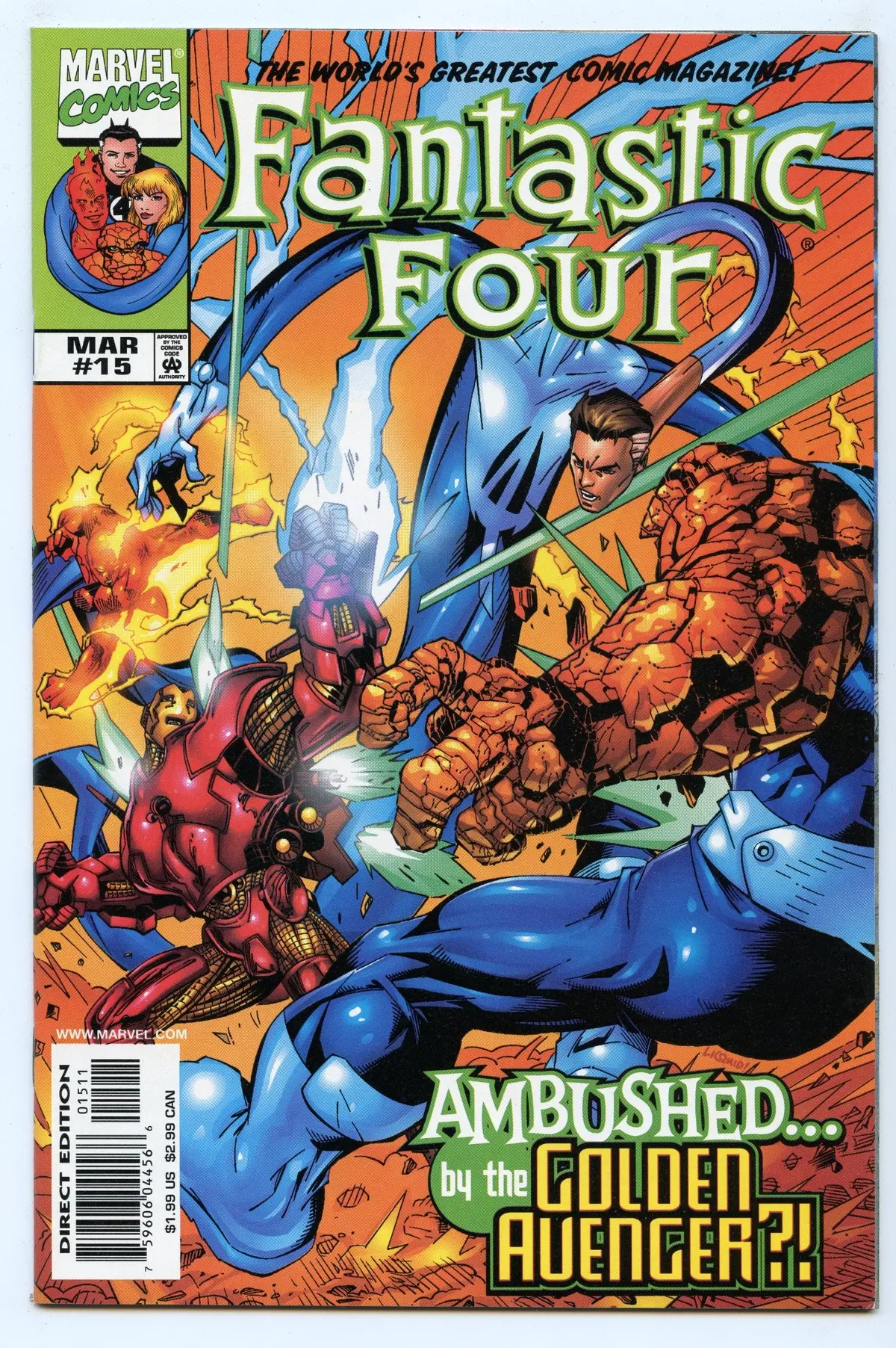 Fantastic Four 15 (Mar 1999) Nm- (9.2) - 1St Appearance Valeria (Cameo) 1