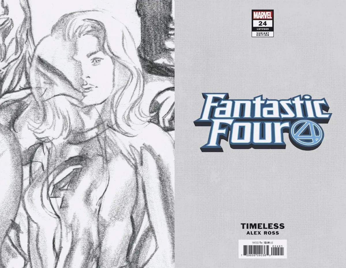 Fantastic Four #24 Invisible Woman Timeless Virgin Sketch Va 1