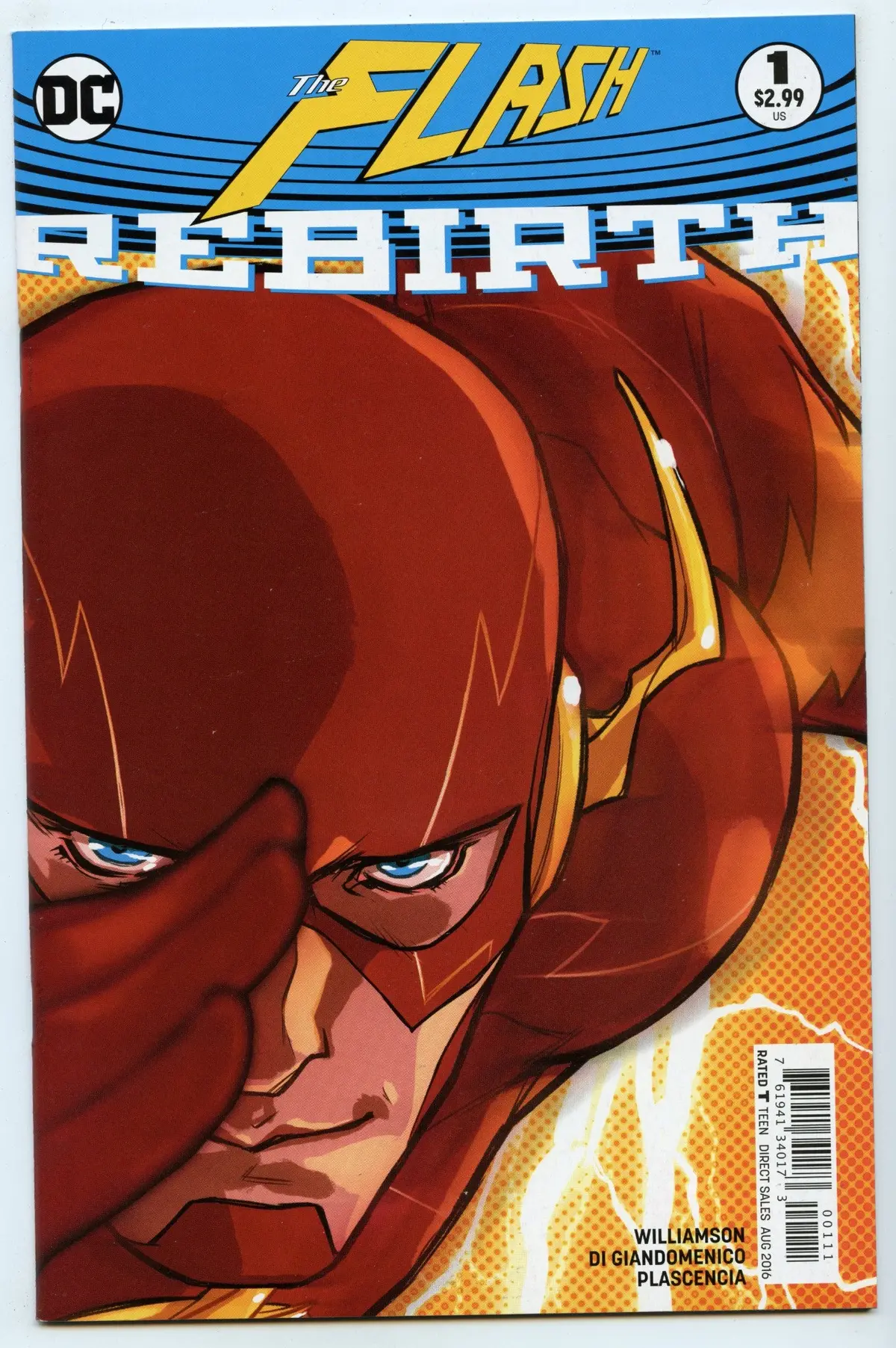 Flash: Rebirth 1 (Aug 2016) Nm- (9.2) - 1St Appearance Godspeed 1