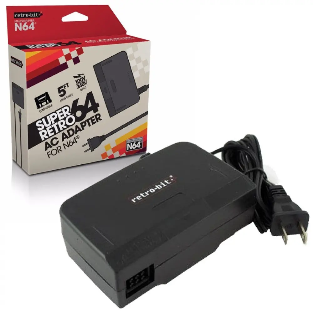 Retro-Bit - Ac Adapter For Nintendo 64 1