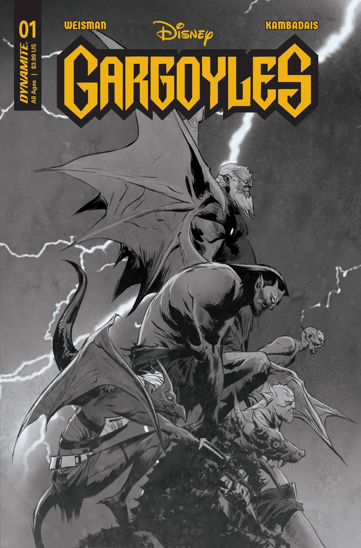 Gargoyles #1 Cvr Ze 10 Copy Foc Incv Lee B&W 1