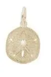 14K Gold Sand Dollar Charm 1