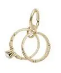 14K Yellow Gold Wedding Rings Charm 1