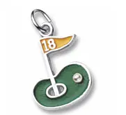 Sterling Silver Golf Green Charm 1