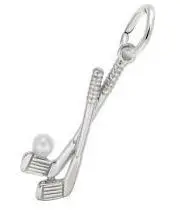 Sterling Silver Golf Clubs Charm 1