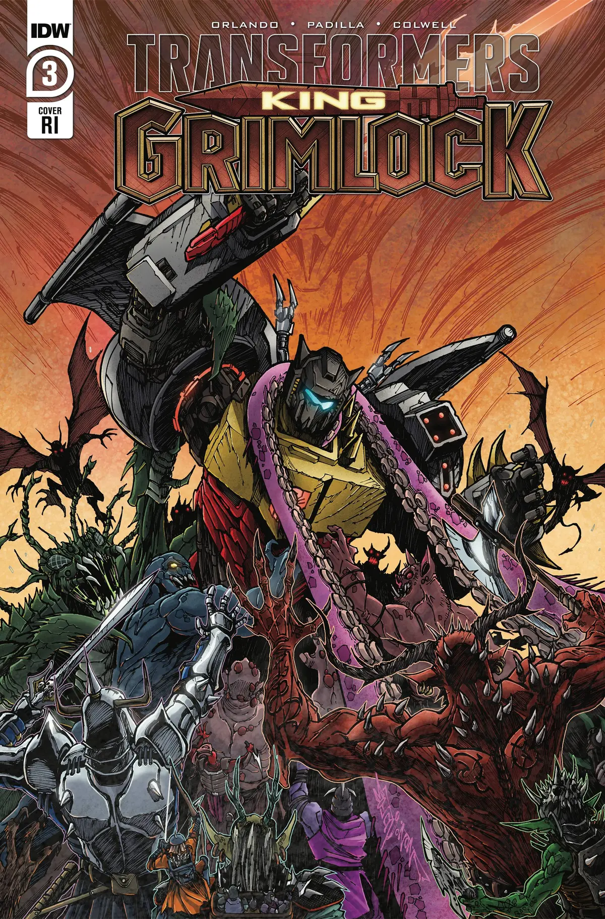 Transformers King Grimlock #3 (Of 5) Cvr C 10 Cpy Incv Milne 1