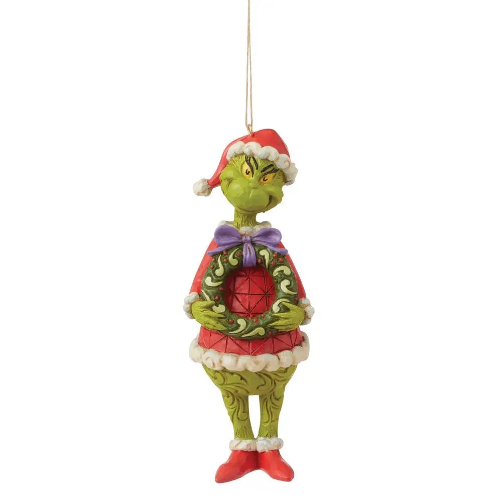 Grinch Holding Wreath Ornament By Jim Shore 1