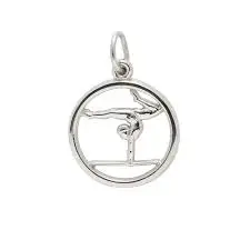 Sterling Silver Gymnast Charm 1