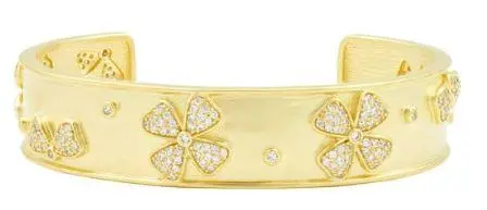 Freida Rothman Harmony Flower Cuff Bangle 1