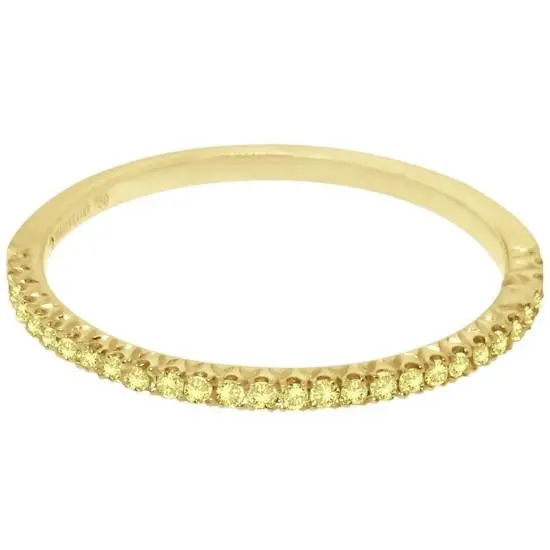 18K Yellow Gold Yellow Diamond Stackable Ring 1