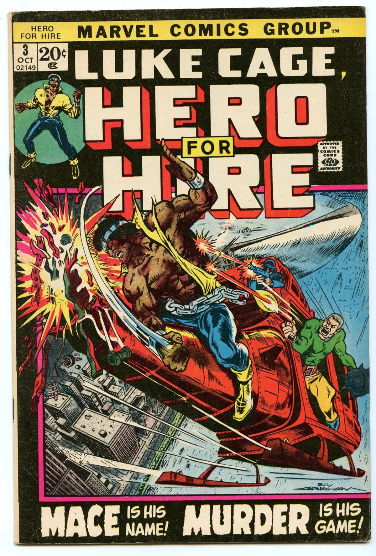 Hero For Hire 3 (Oct 1972) Vg/Fi (5.0) 1