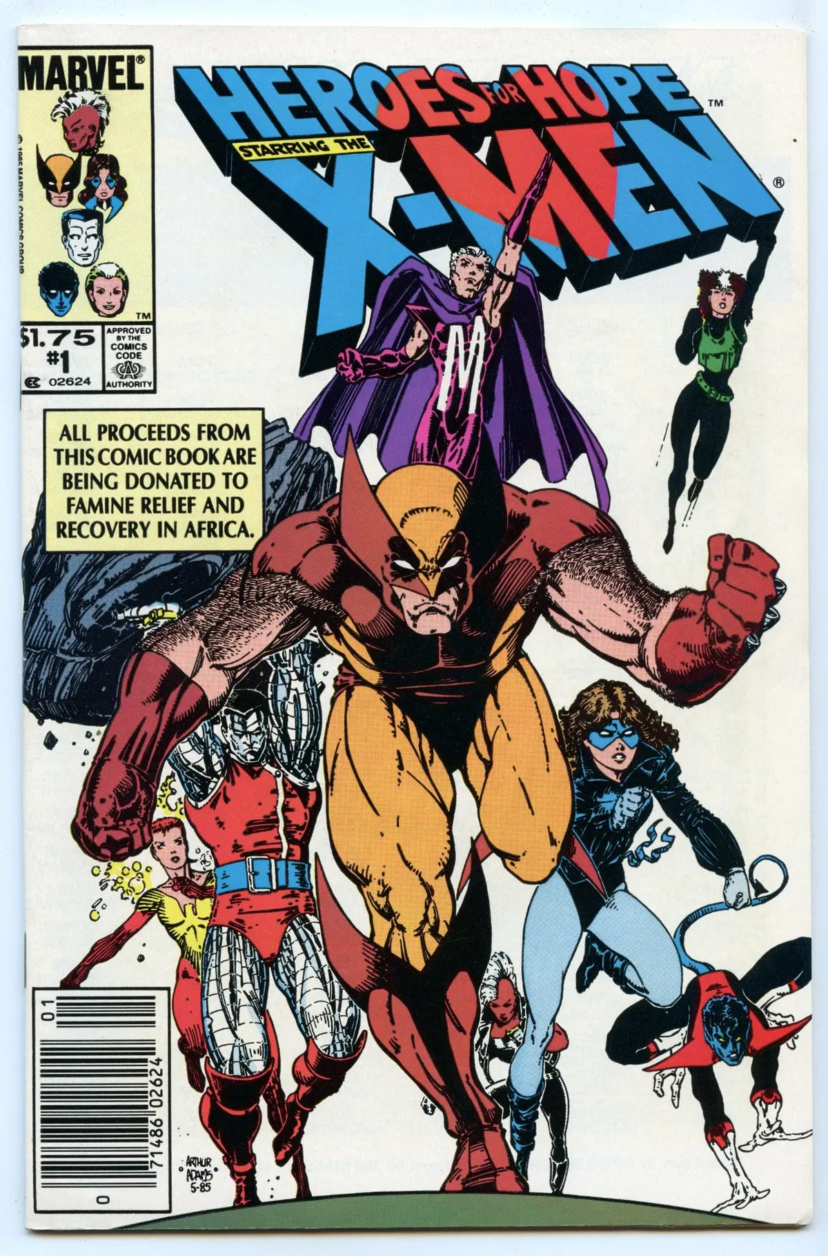 Heroes For Hope Starring The X-Men 1 (Dec 1985) Vf/Nm (9.0) - Cdn Price Variant 1