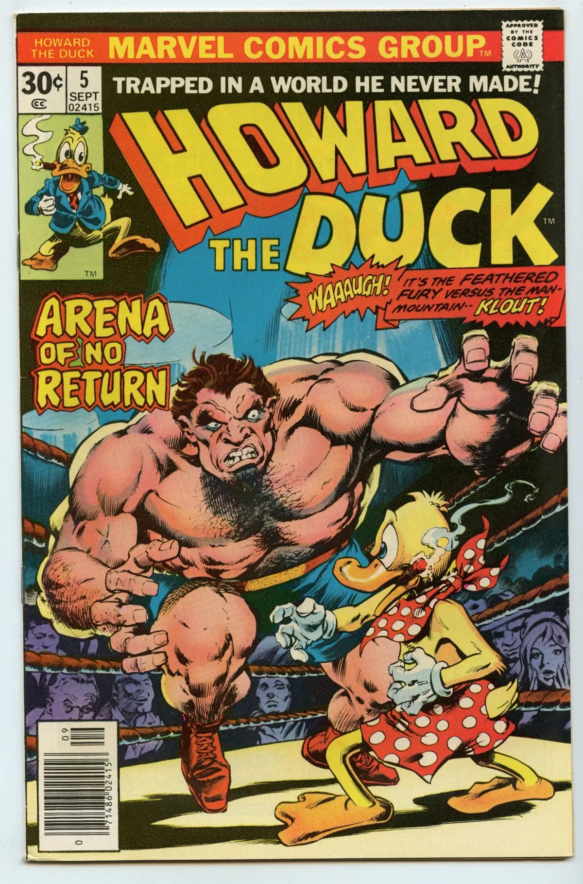Howard The Duck 5 (Sep 1976) Vf/Nm (9.0) 1