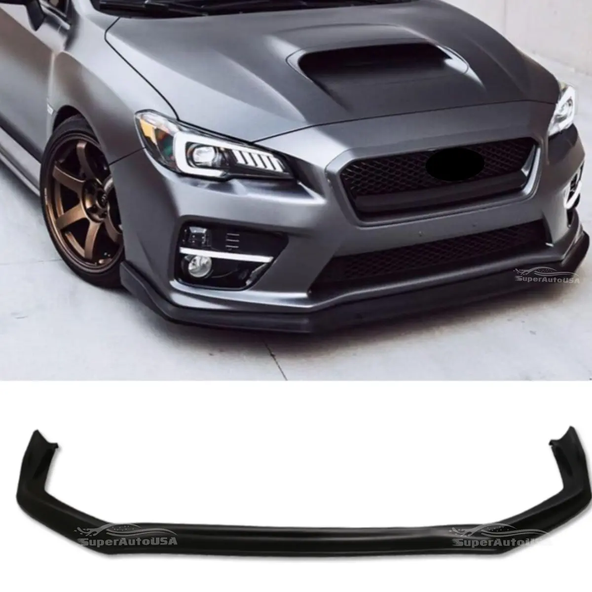 2015-2021 Subaru Wrx Sti Va -  Front Lip - Gloss Black 1