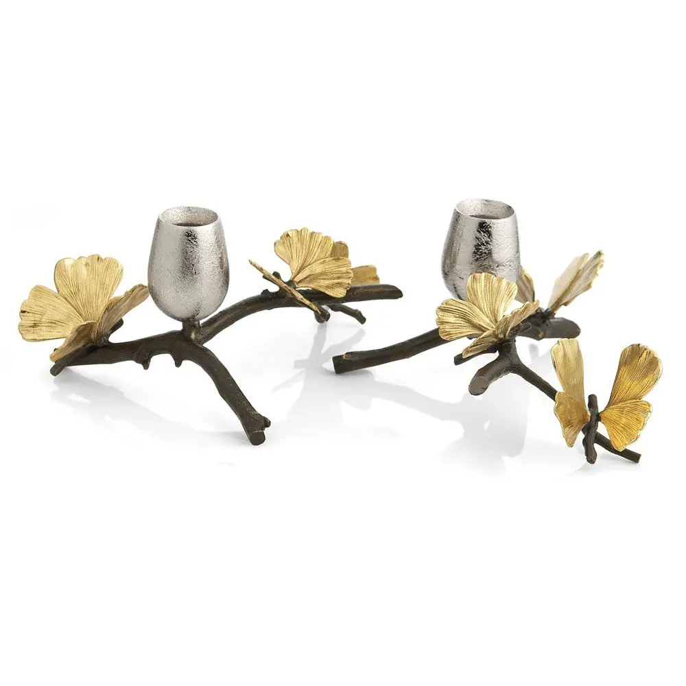 Butterfly Gingko Candleholders 1
