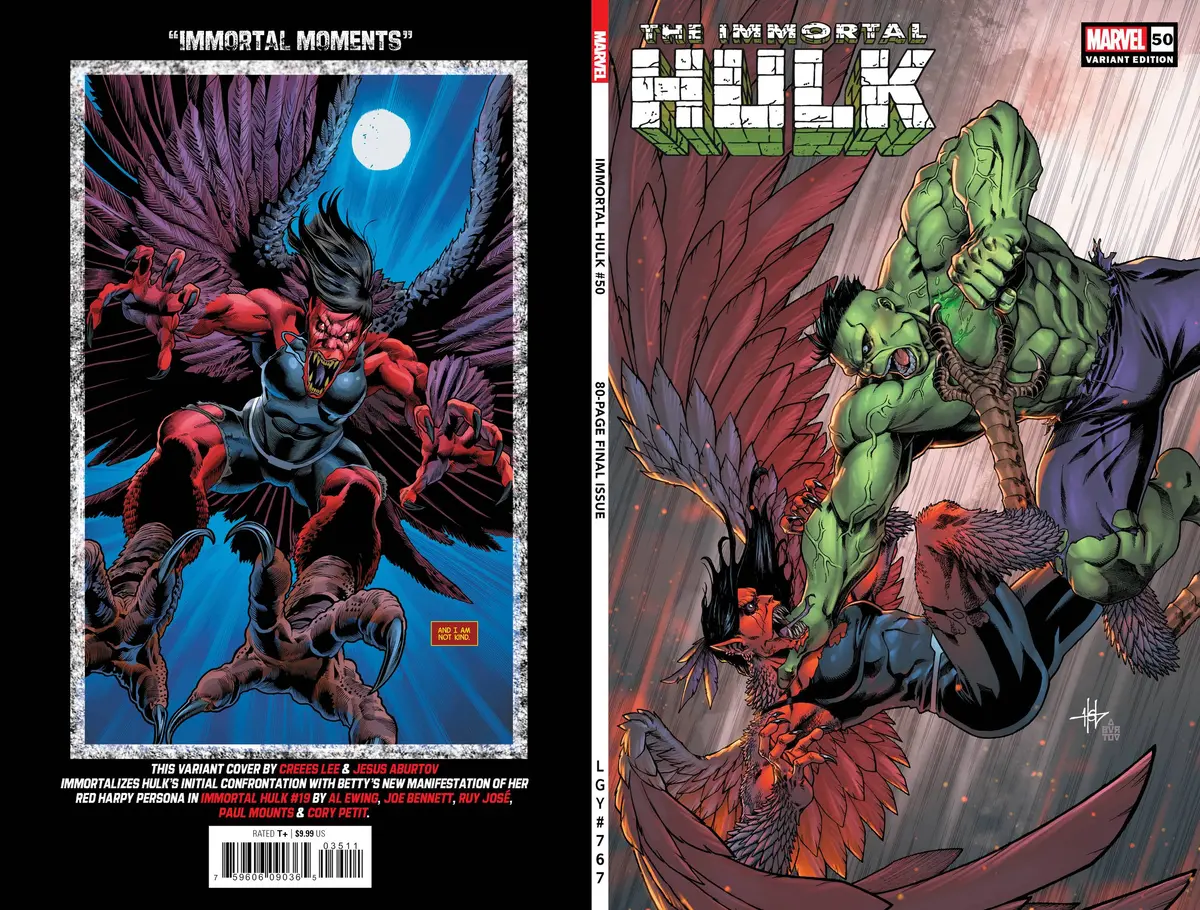 Immortal Hulk #50 Creees Lee Variant 1