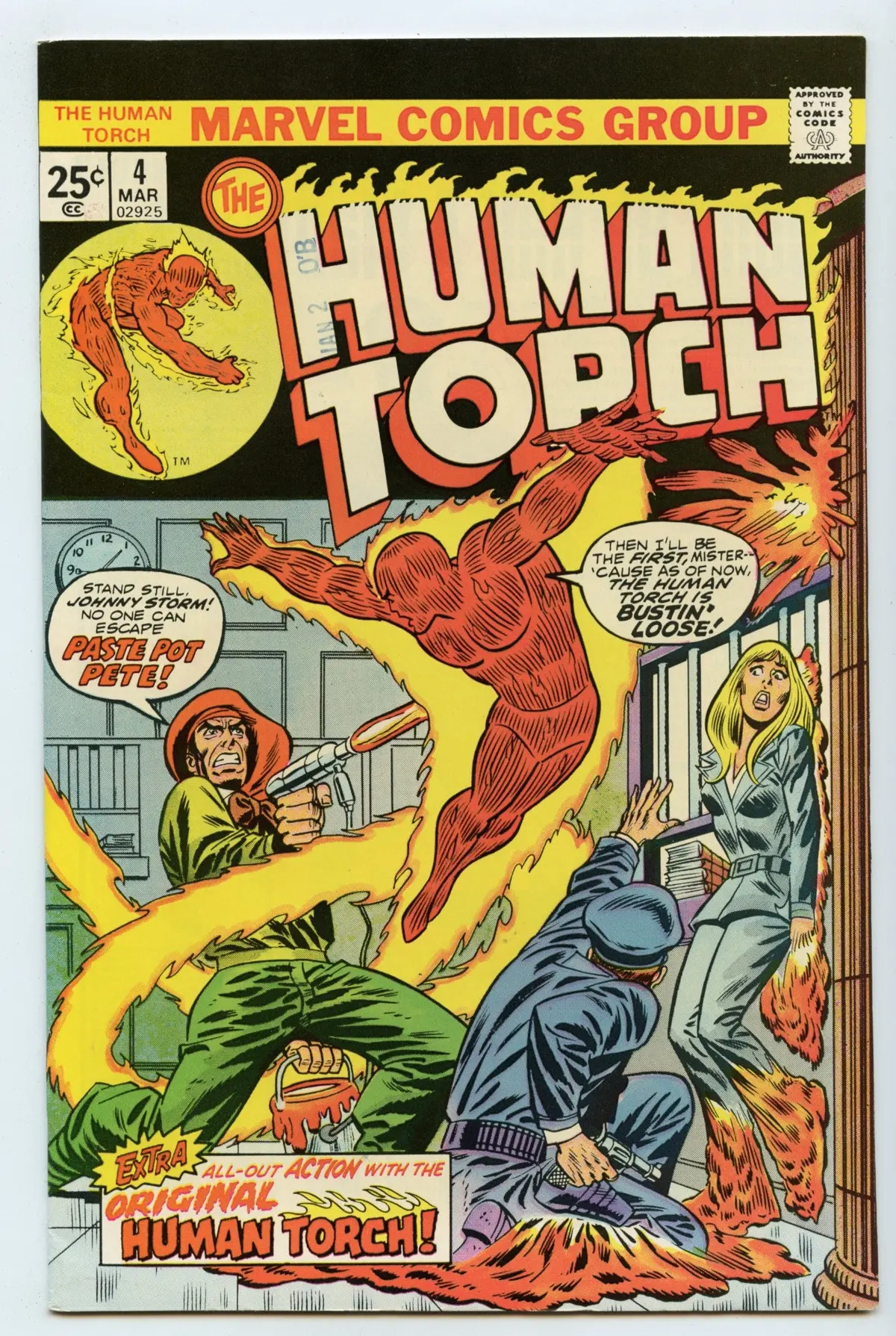 Human Torch 4 (Mar 1975) Nm- (9.2) 1