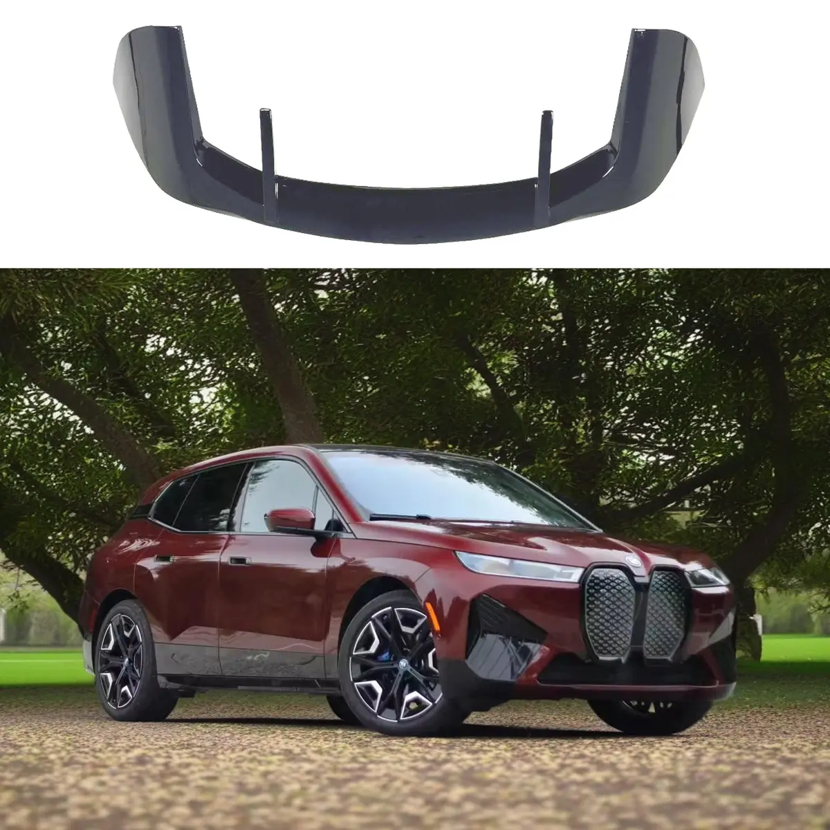 For 2022-2025 Bmw Ix Performance Sport Style Gloss Black Rear Roof Spoiler Wing 1