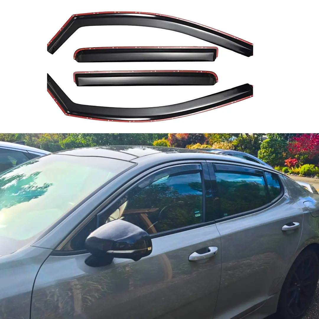 For 2018-2025 Stinger In-Channel Window Visor Rain Wind Guard Deflectors 1