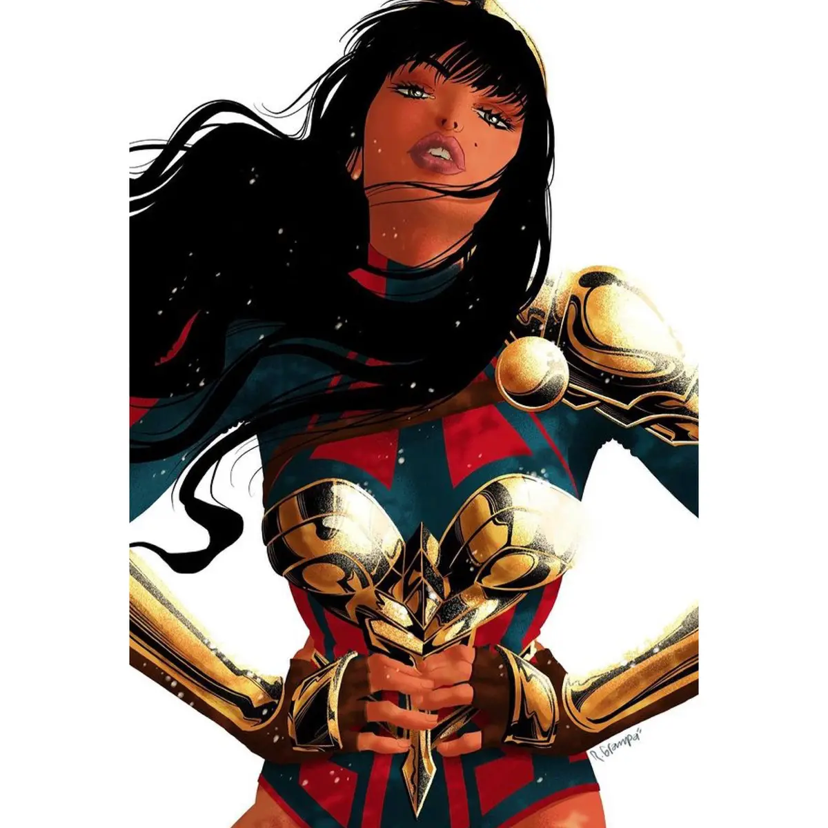 Wonder Girl #1 Team Cvr Rafael Grampa Spot Foil Card Stock Var 1