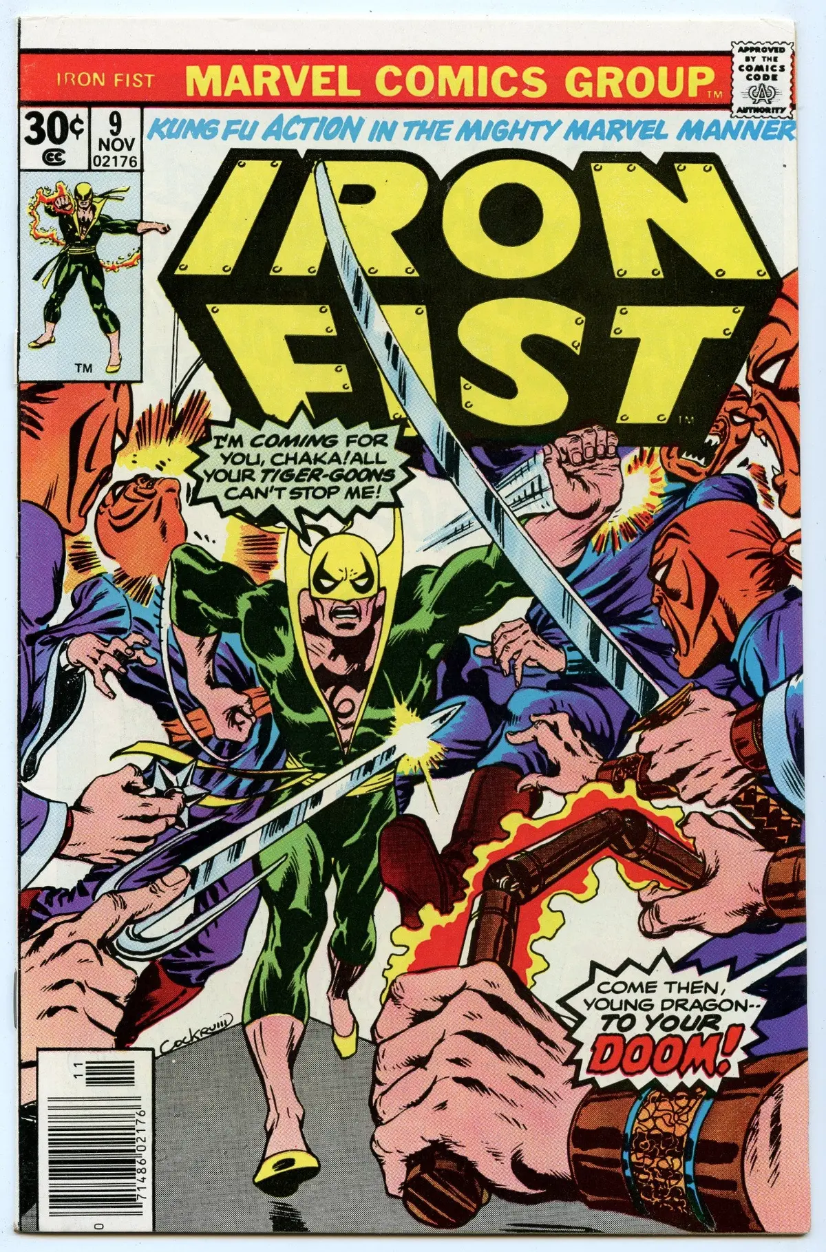 Iron Fist 9 (Nov 1976) Vf+ (8.5) 1