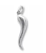 Sterling Silver Italian Horn Charm 1