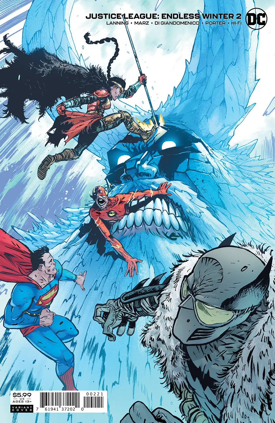 Justice League Endless Winter #2 (Of 2) Cvr B Daniel Warren Johnson Card Stock Var (Endless Winter) 1