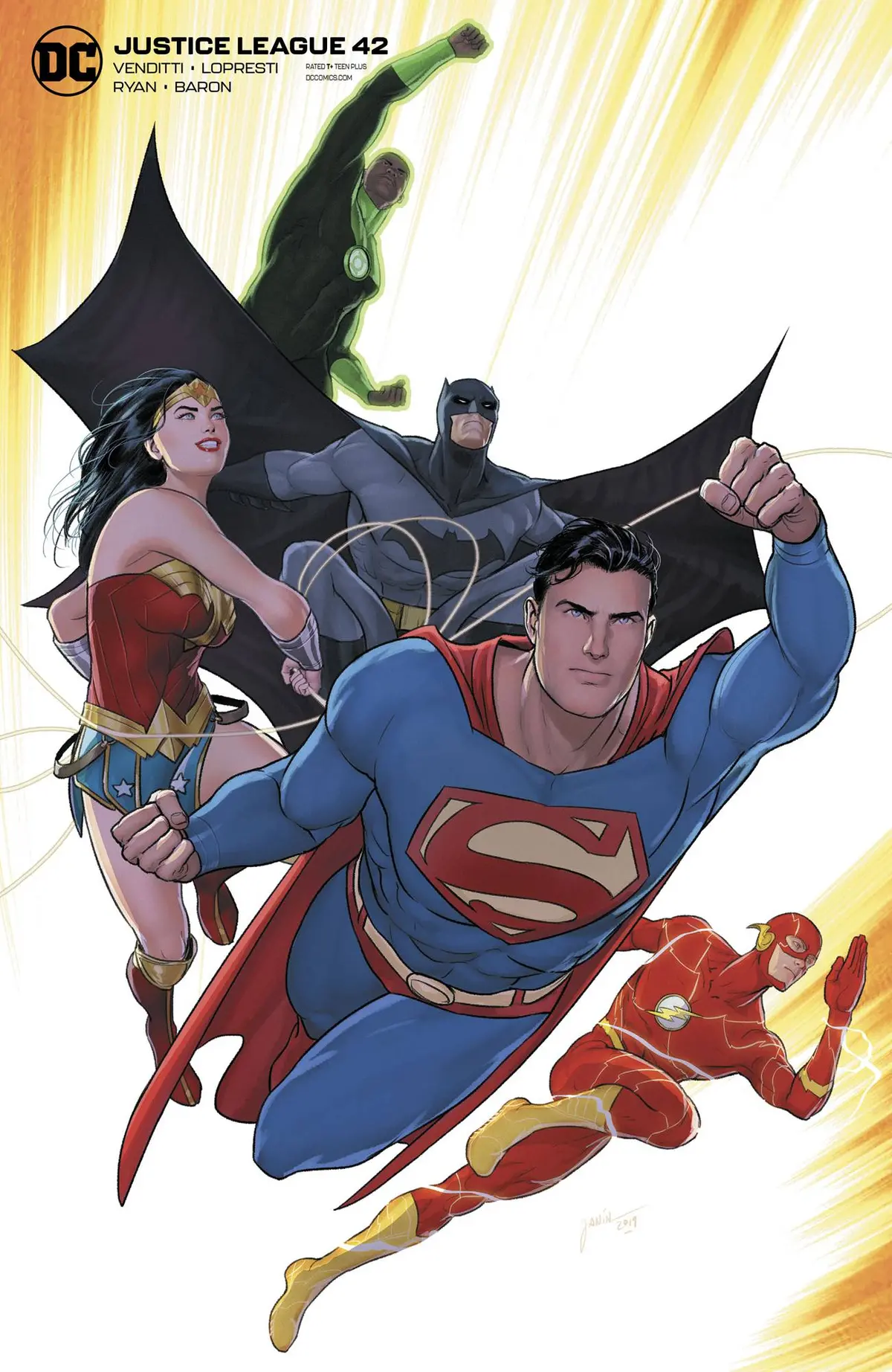 Justice League #42 Card Stock Mikel Janin Var Ed 1