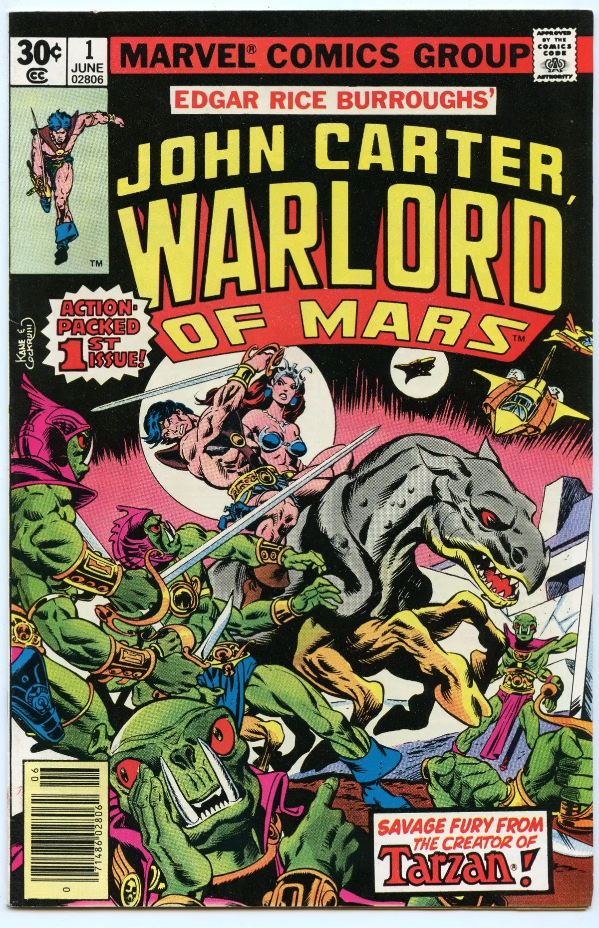 John Carter, Warlord Of Mars 1 (Jun 1977) Vf/Nm (9.0) 1