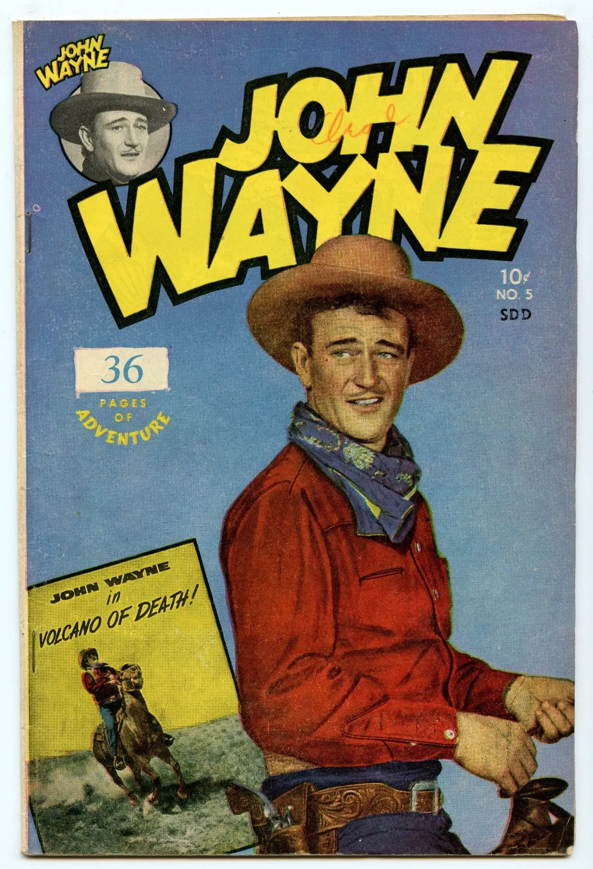 John Wayne Adventure Comics 5 (Circa 1950) Fi- (5.5) (Canadian Edition) 1