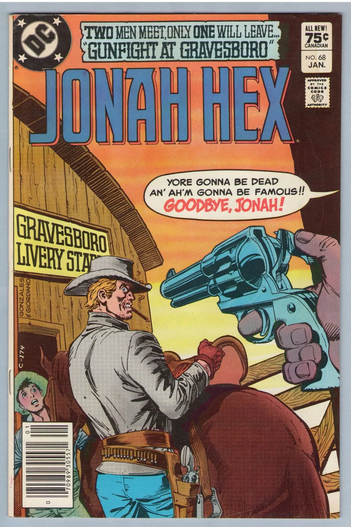 Jonah Hex 68 (Jan 1983) Vf- (7.5) - Cdn Price Variant 1