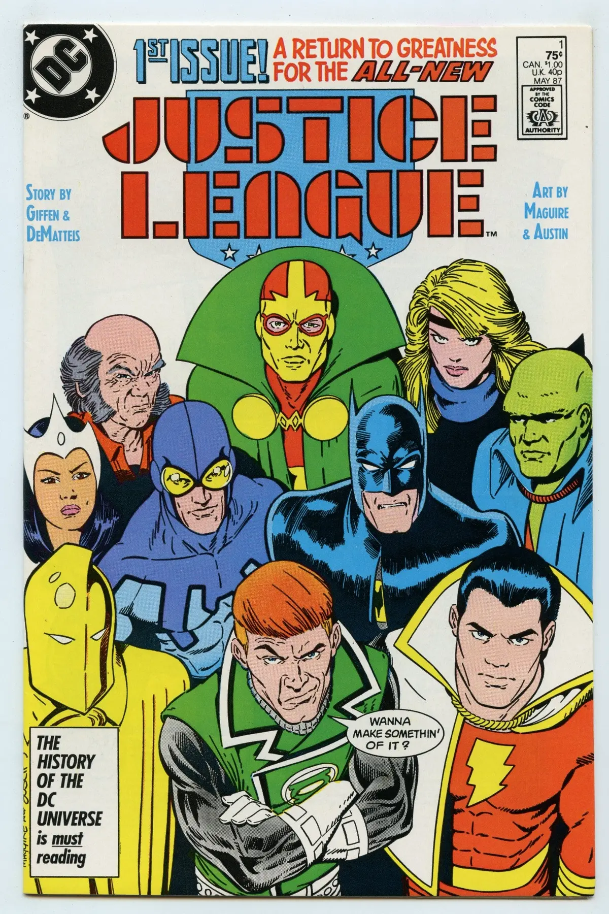 Justice League 1 (May 1987) Nm- (9.2) 1