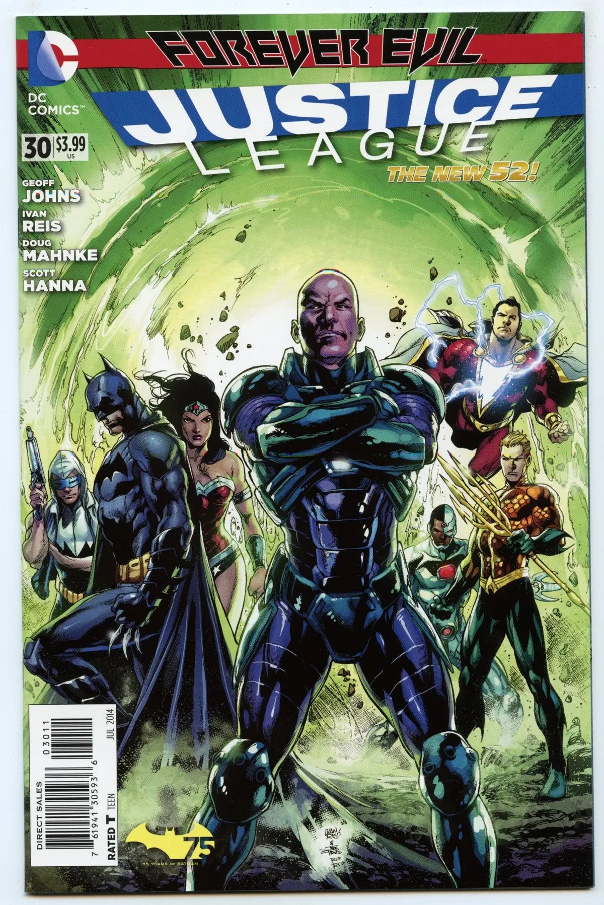 Justice League 30 (Jul 2014) Nm- (9.2) - 1St Appearance Jessica Cruz (Cameo) 1
