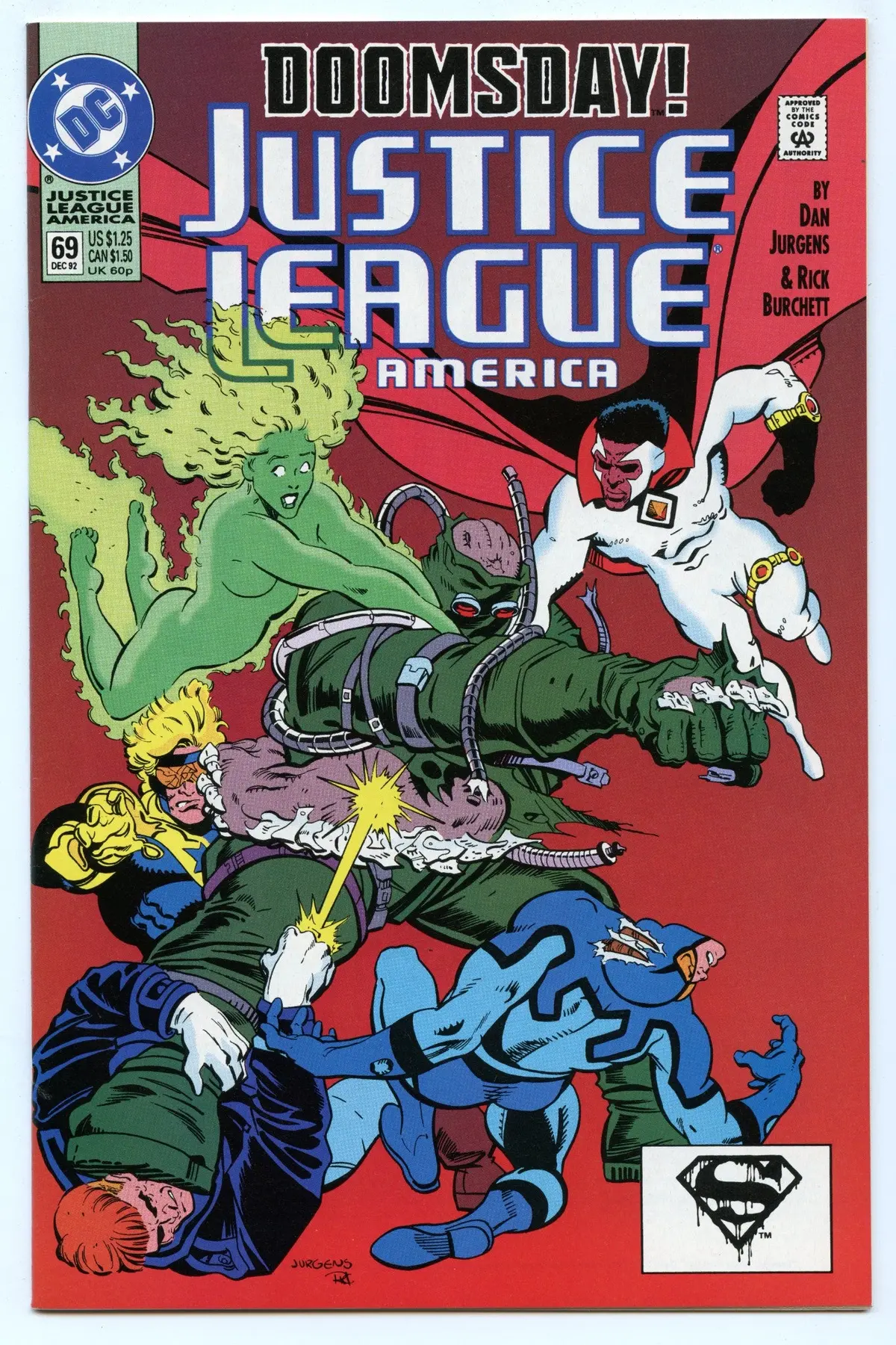 Justice League America 69 (Dec 1992) Nm- (9.2) 1