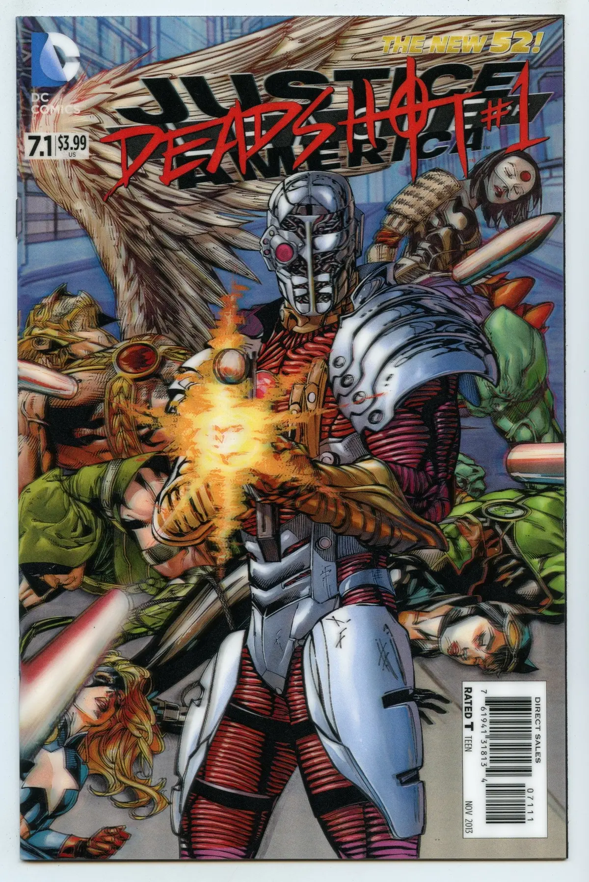 Justice League Of America 7.1 (Nov 2013) Nm- (9.2) - Lenticular Cover 1