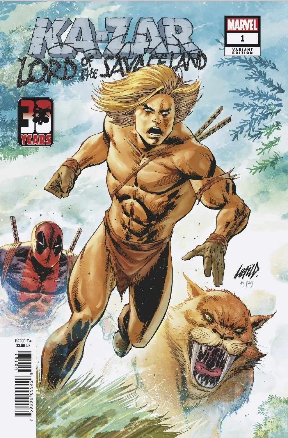 Ka-Zar Lord Savage Land #1 (Of 5) Liefeld Deadpool 30Th Var 1