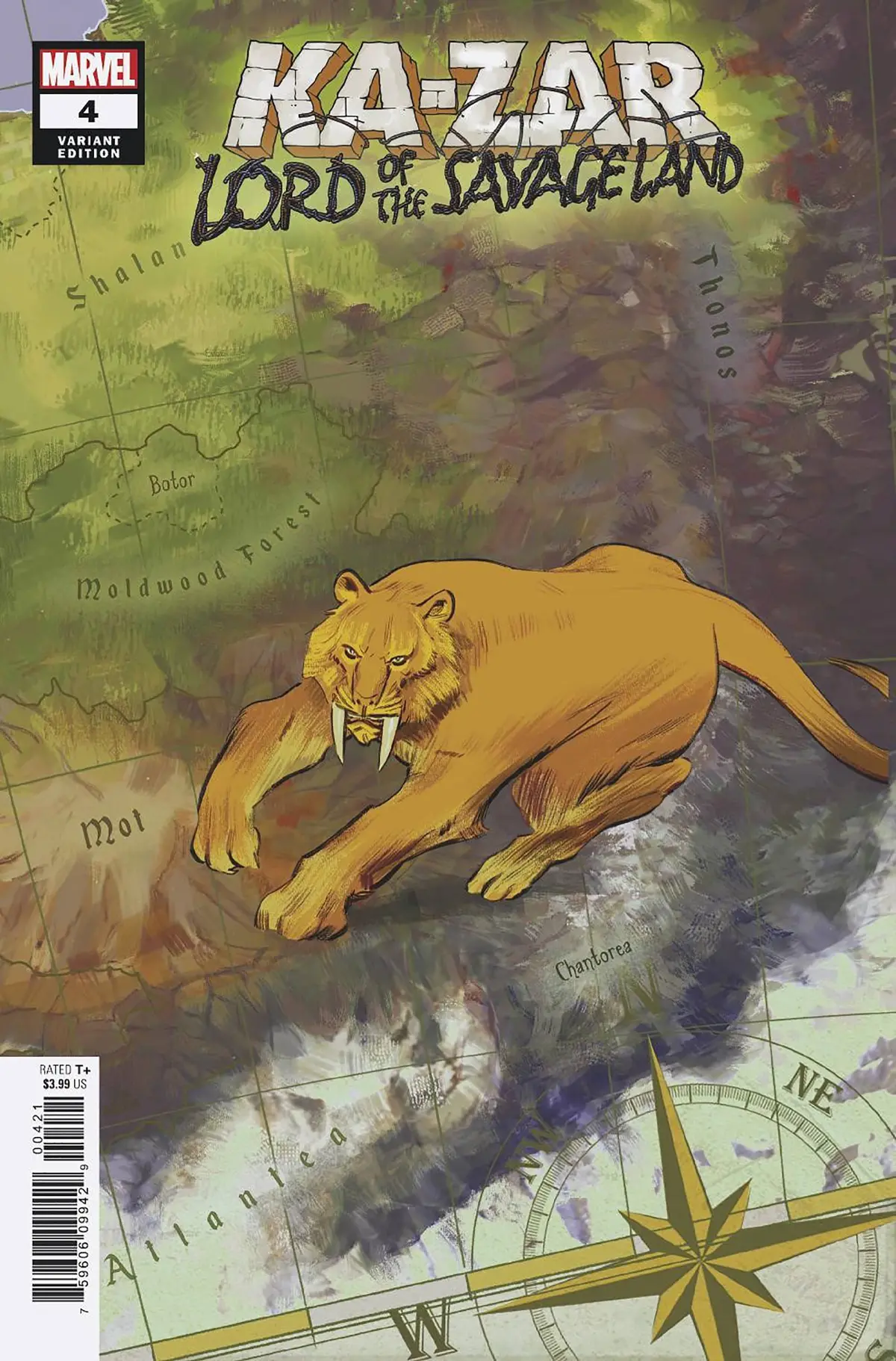 Ka-Zar Lord Savage Land #4 (Of 5) Garcia Map Var 1