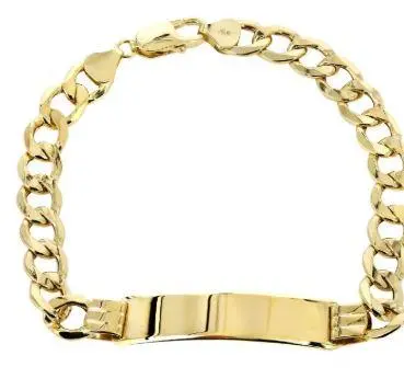 14K Yellow Gold Kids Id Bracelet 1