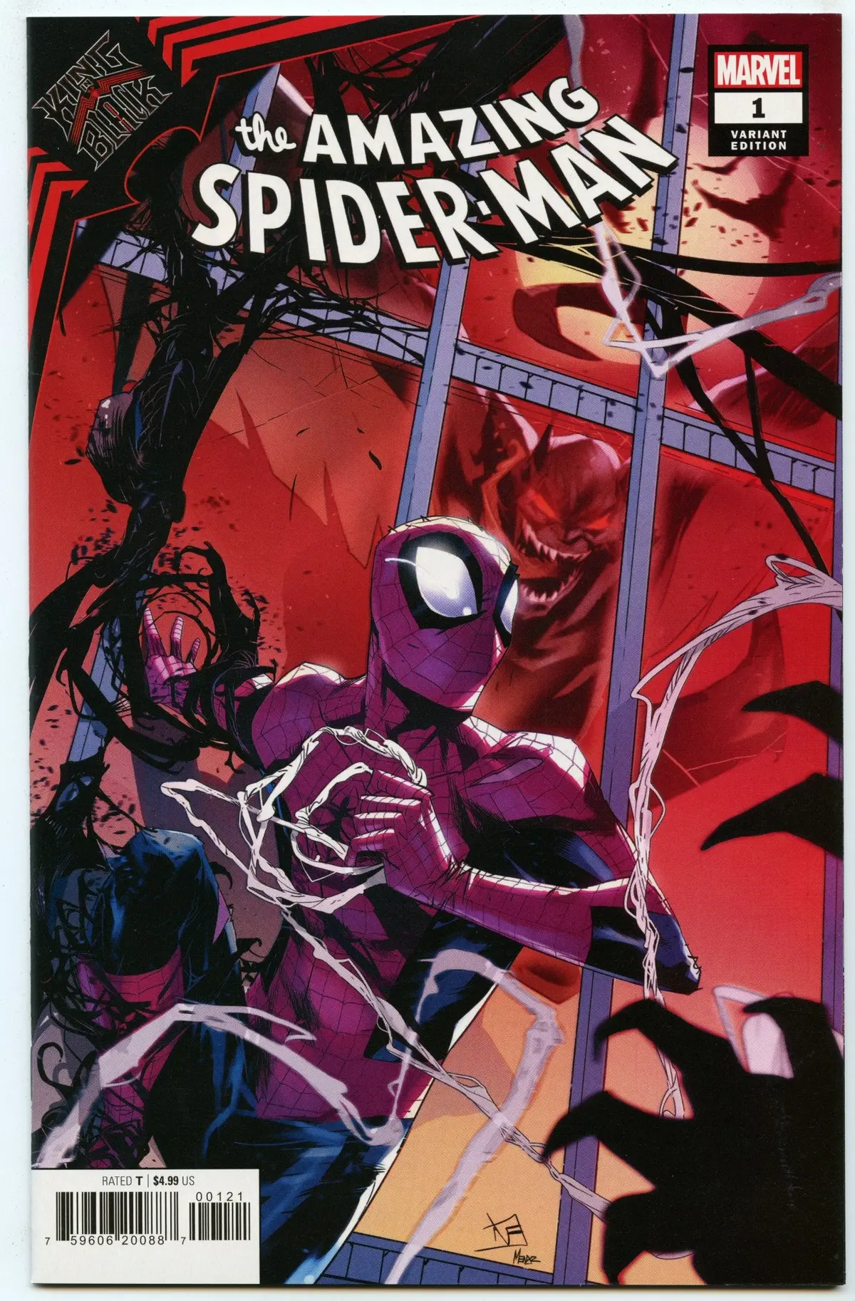 King In Black: Spiderman 1 (May 2021) Nm- (9.2) - Federico Vincentini Variant 1
