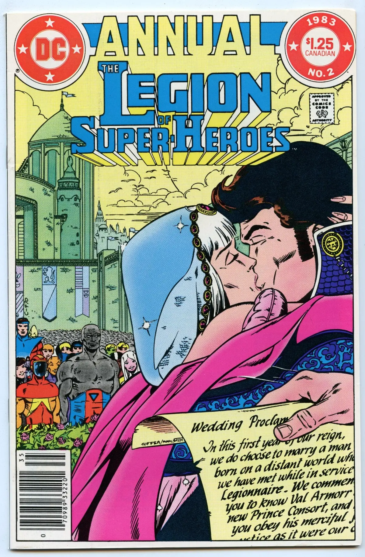 Legion Of Super-Heroes Annual 2 (Sep 1983) Nm- (9.2) - Cdn Price Variant 1