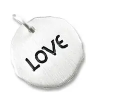 Sterling Silver Love Charm Tag Charm 1