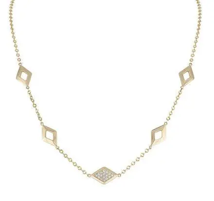 Lucia 5 Station Necklace With Diamonds 1