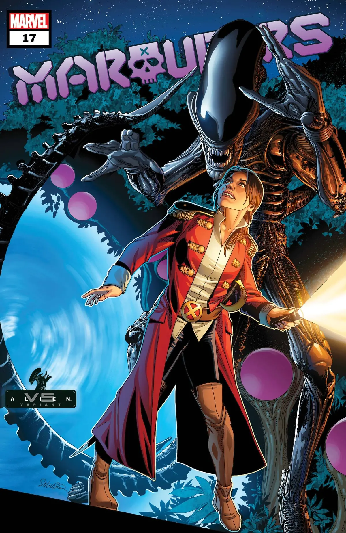 Marauders #17 Larroca Mavel Vs Alien Var 1