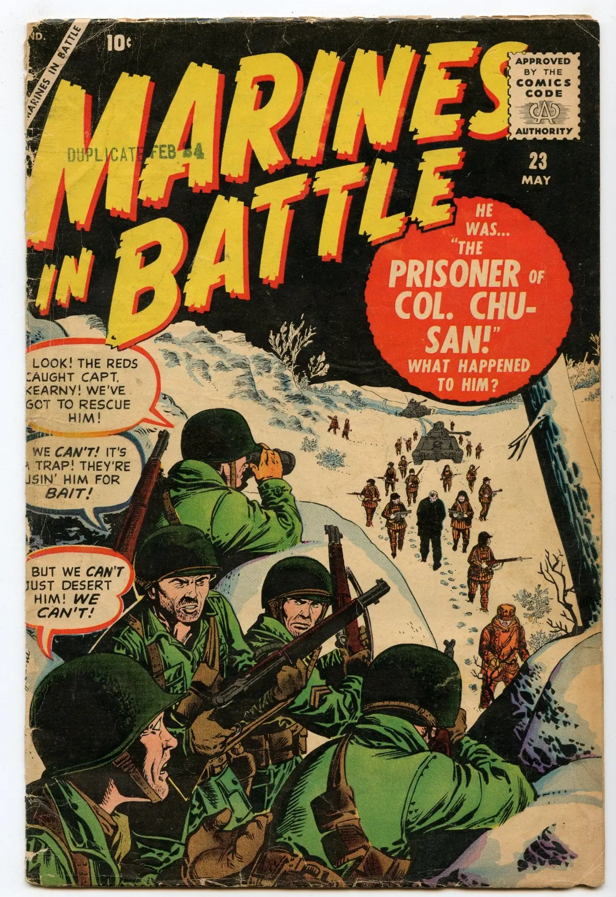 Marines In Battle 23 (May 1958) Gd/Vg (3.0) 1